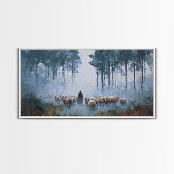 Shepherd’s Path – Framed Canvas Print – Christian Wall Art – Christian Art Canvas – Jesus Painting – Moody Christian Art – Christian Gift I