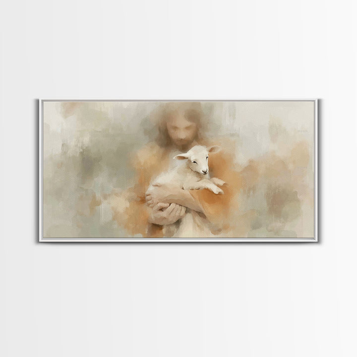 Arms Of Grace – Framed Canvas Print – Christian Art Canvas – Jesus Painting – Subtle Christian Art – Christian Wall Art – Christmas Art Pri