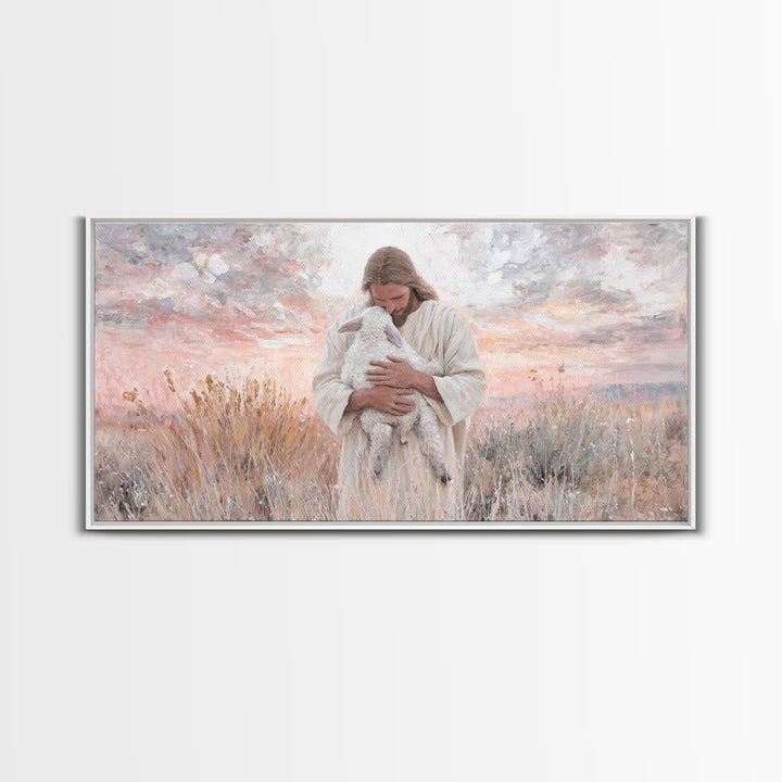 Light Of Compassion – Framed Canvas Print – Christian Wall Art – Jesus Painting – Christian Art Canvas – Vintage Christian Art – Christmas