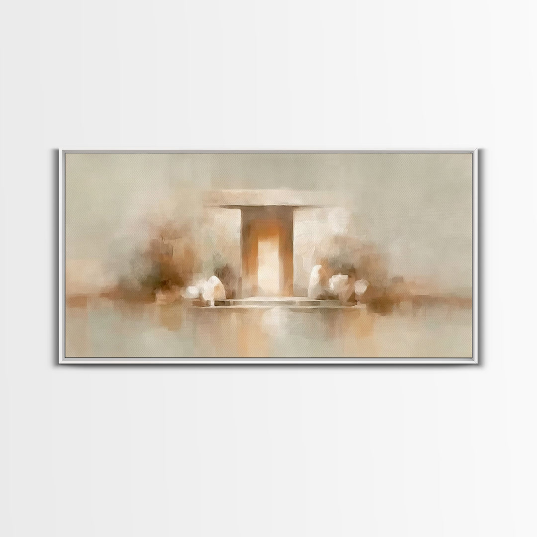 Radiant Tomb – Framed Canvas Print – Christian Art Canvas – Christian Wall Art – Jesus Painting – Christian Christmas Art – Christian Decor