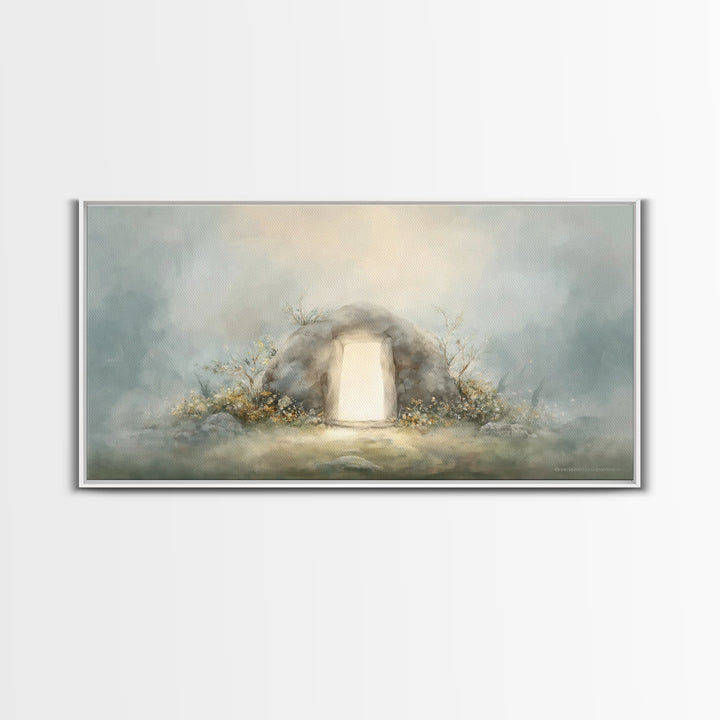 Eternal Dawn | Framed Canvas Print | Christian Art | Christian Wall Art | Jesus Painting | Large Christian Art | Christmas Art
