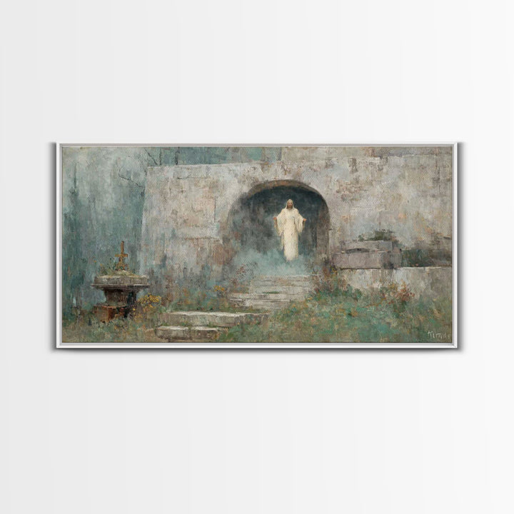 Stone Passage – Framed Canvas Print – Christian Art Canvas – Christian Wall Art – Jesus Painting – Modern Christian Art – Christian Decor