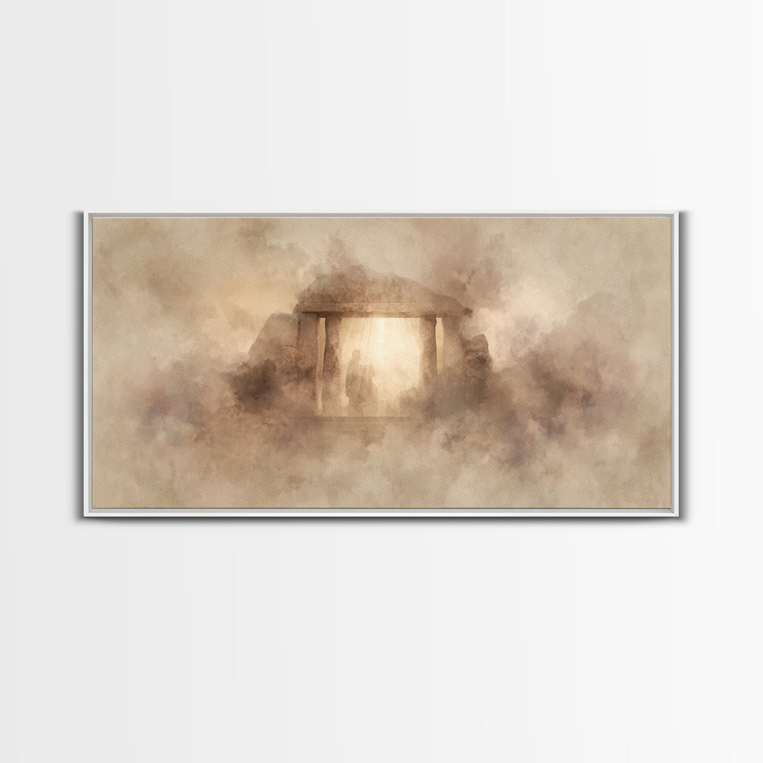 Holy Ascent | Framed Canvas Print | Christian Art Canvas | Christian Wall Art | Jesus Painting | Christian Christmas Art | Christian Gift
