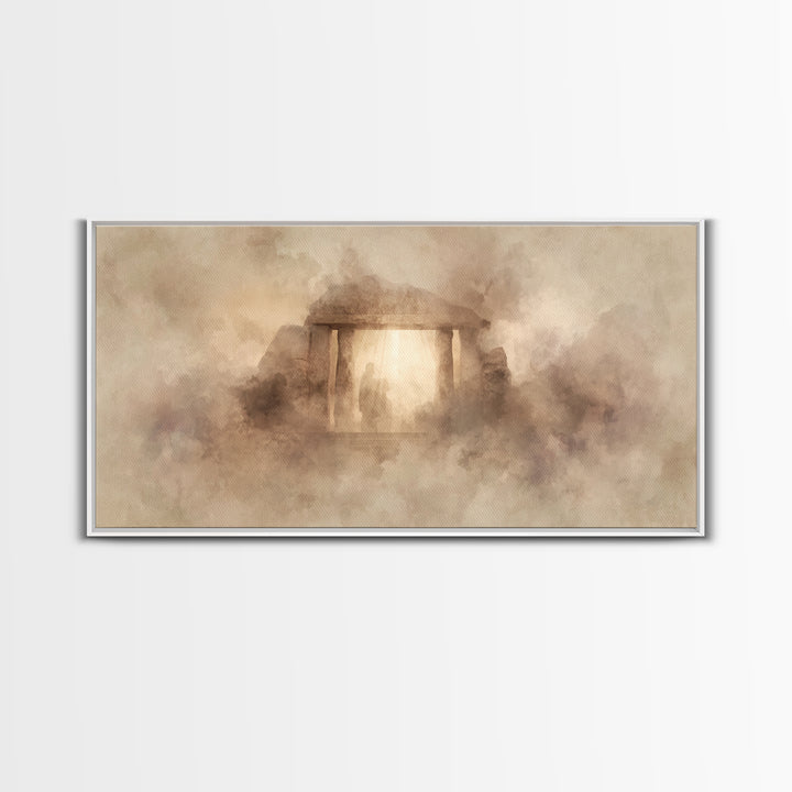 Holy Ascent | Framed Canvas Print | Christian Art Canvas | Christian Wall Art | Jesus Painting | Christian Christmas Art | Christian Gift