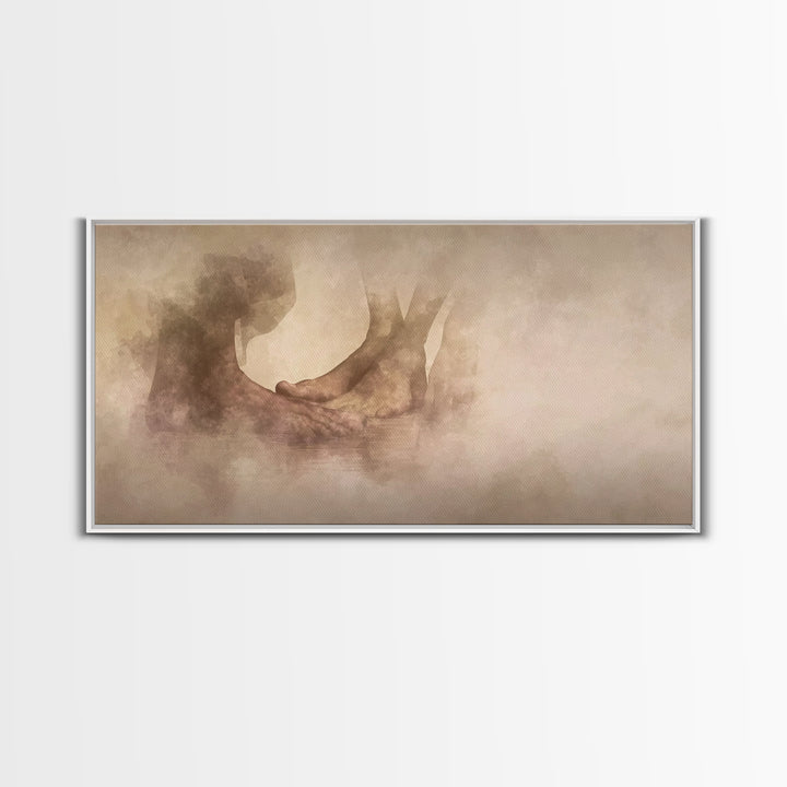 Sacred Steps, Framed Canvas Print, Christian Art Canvas, Christian Wall Art, Christian Painting, Subtle Christian Art, Christian Art Gift