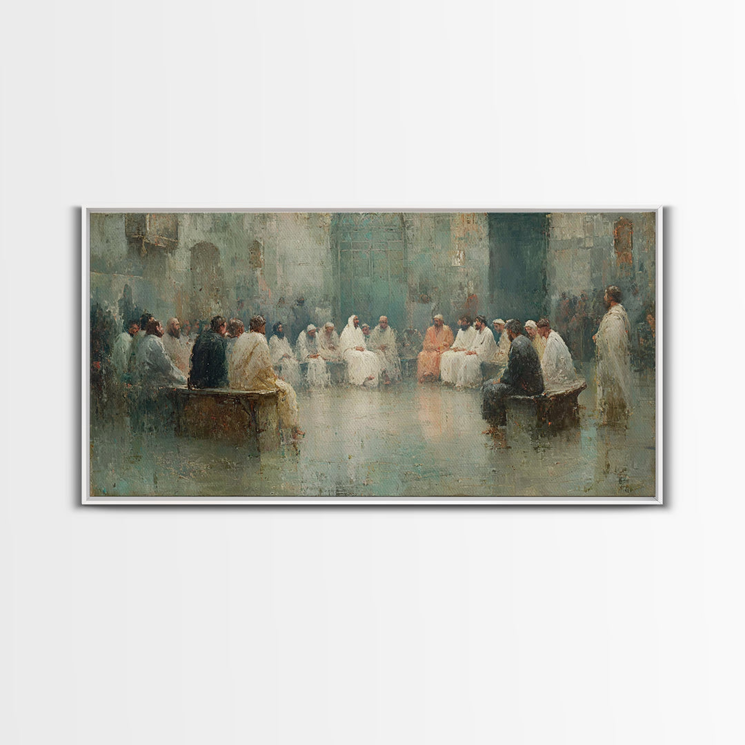 Circle Of Wisdom – Framed Canvas Print – Christian Wall Art – Christian Art Canvas – Jesus Painting – Modern Christian Art – Christian Gift