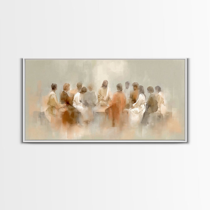Table Of Light | Framed Canvas Print | Christian Art Canvas | Christian Wall Art | Jesus Painting | Minimalist Christian Art | Christian De
