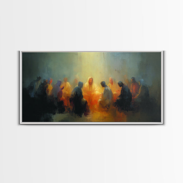 Midnight Supper – Framed Canvas Print – Christian Wall Art – Jesus Painting – Christian Art Canvas – Christian Decorations – Christian Art