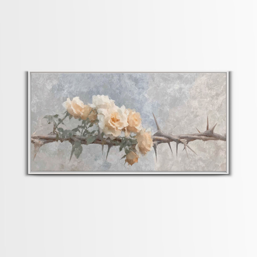 Crown Of Hope | Framed Canvas Print | Christian Art Canvas | Christian Wall Art | Christian Decor | Subtle Christian Art | Christian Painti