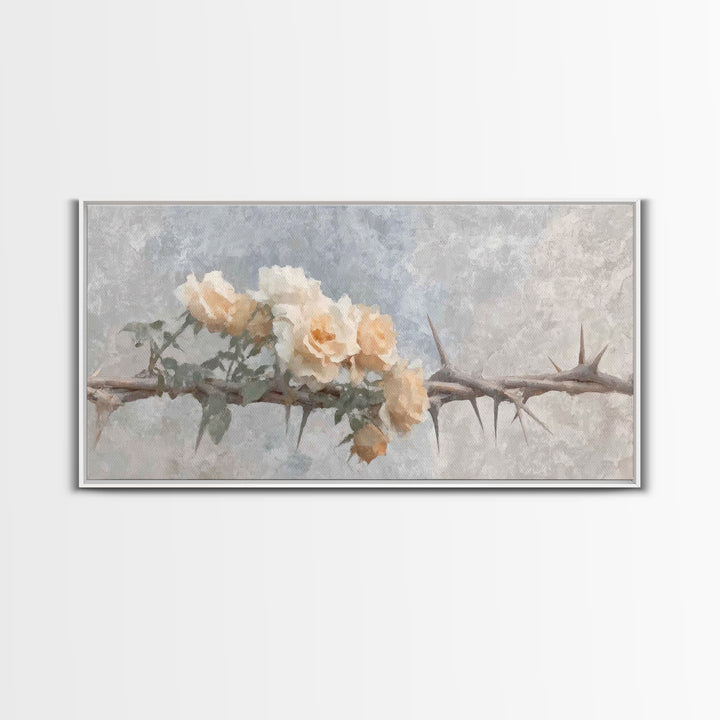 Crown Of Hope | Framed Canvas Print | Christian Art Canvas | Christian Wall Art | Christian Decor | Subtle Christian Art | Christian Painti