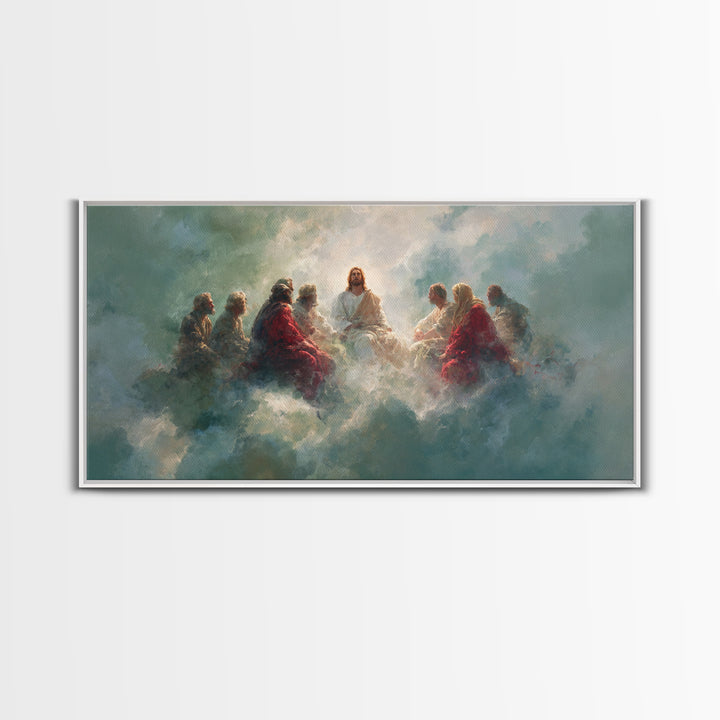 Heavenly Counsel – Framed Canvas Print – Christian Wall Art – Jesus Painting – Christian Art Canvas – Large Christian Art – Christian Gift