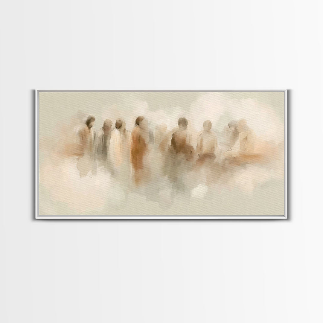 Glory In Gathering – Framed Canvas Print – Christian Wall Art – Jesus Canvas Art – Christian Decoration – Modern Christian Painting – Chris