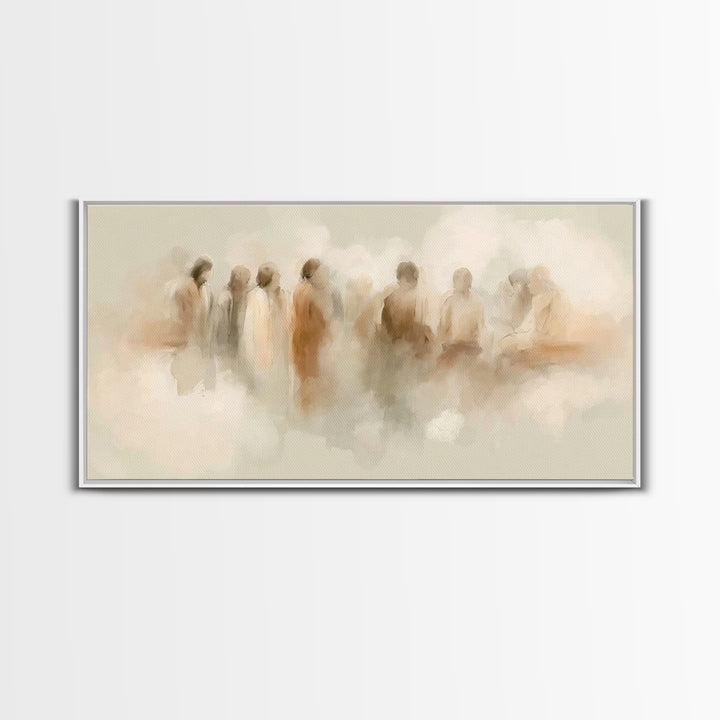 Glory In Gathering – Framed Canvas Print – Christian Wall Art – Jesus Canvas Art – Christian Decoration – Modern Christian Painting – Chris