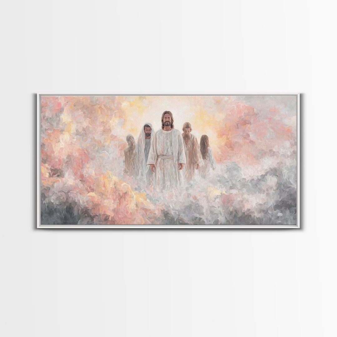 Sacred Assembly – Framed Canvas Print – Christian Art Canvas – Jesus Painting – Christian Art Work – Modern Christian Art – Large Christian