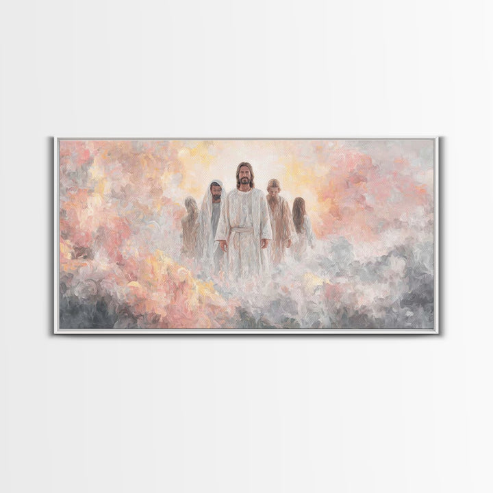 Sacred Assembly – Framed Canvas Print – Christian Art Canvas – Jesus Painting – Christian Art Work – Modern Christian Art – Large Christian