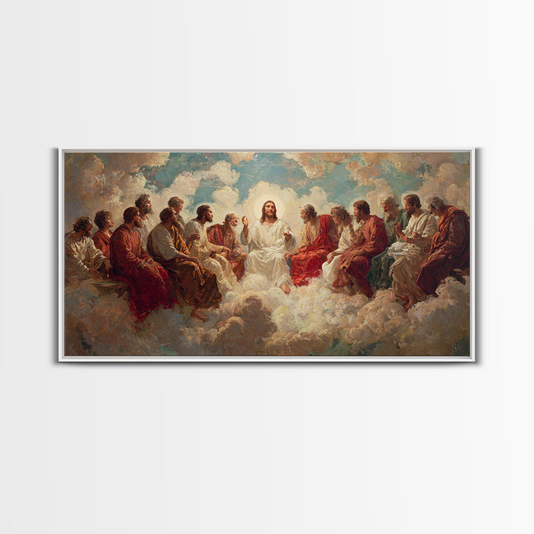 Rising In Radiance – Framed Canvas Print – Christian Wall Art – Jesus Painting Canvas – Christian Art Gift – Christian Christmas Art – Mode
