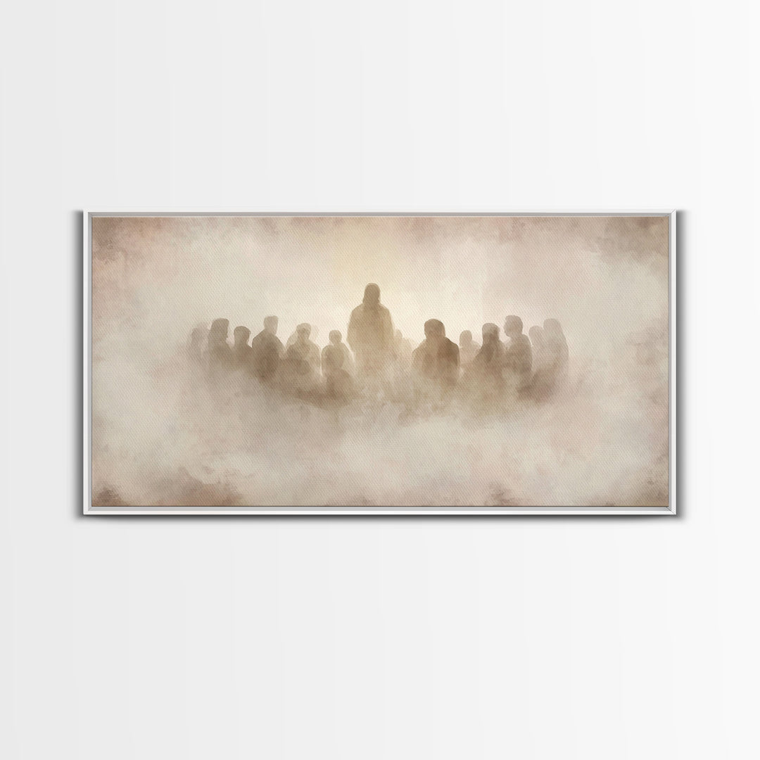 Gathered In Light – Framed Canvas Print – Christian Art Canvas – Christian Wall Art – Jesus Art Print – Christian Decoration – Modern Chris
