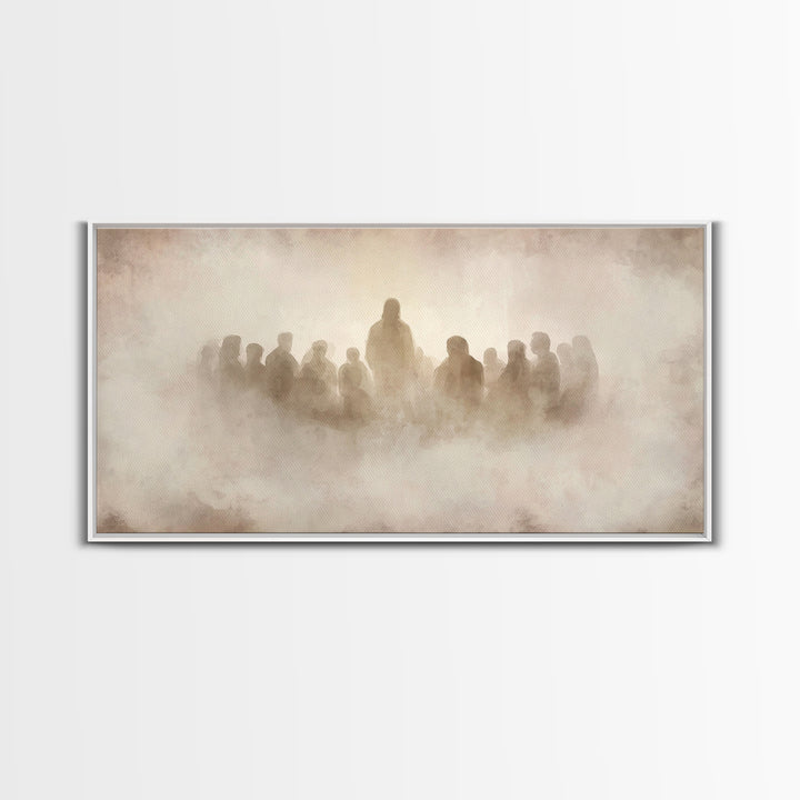 Gathered In Light – Framed Canvas Print – Christian Art Canvas – Christian Wall Art – Jesus Art Print – Christian Decoration – Modern Chris