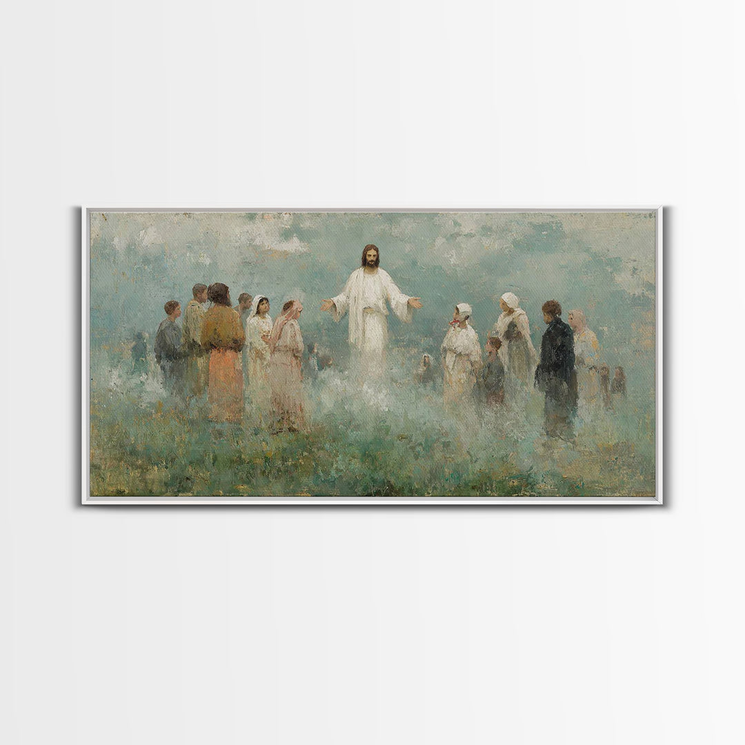 Holy Communion – Framed Canvas Print – Christian Art Print – Christian Wall Art – Jesus Canvas Art – Christian Art Gift – Large Christian P