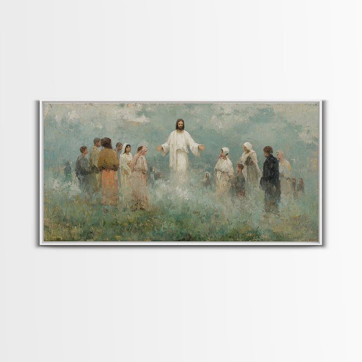 Holy Communion – Framed Canvas Print – Christian Art Print – Christian Wall Art – Jesus Canvas Art – Christian Art Gift – Large Christian P