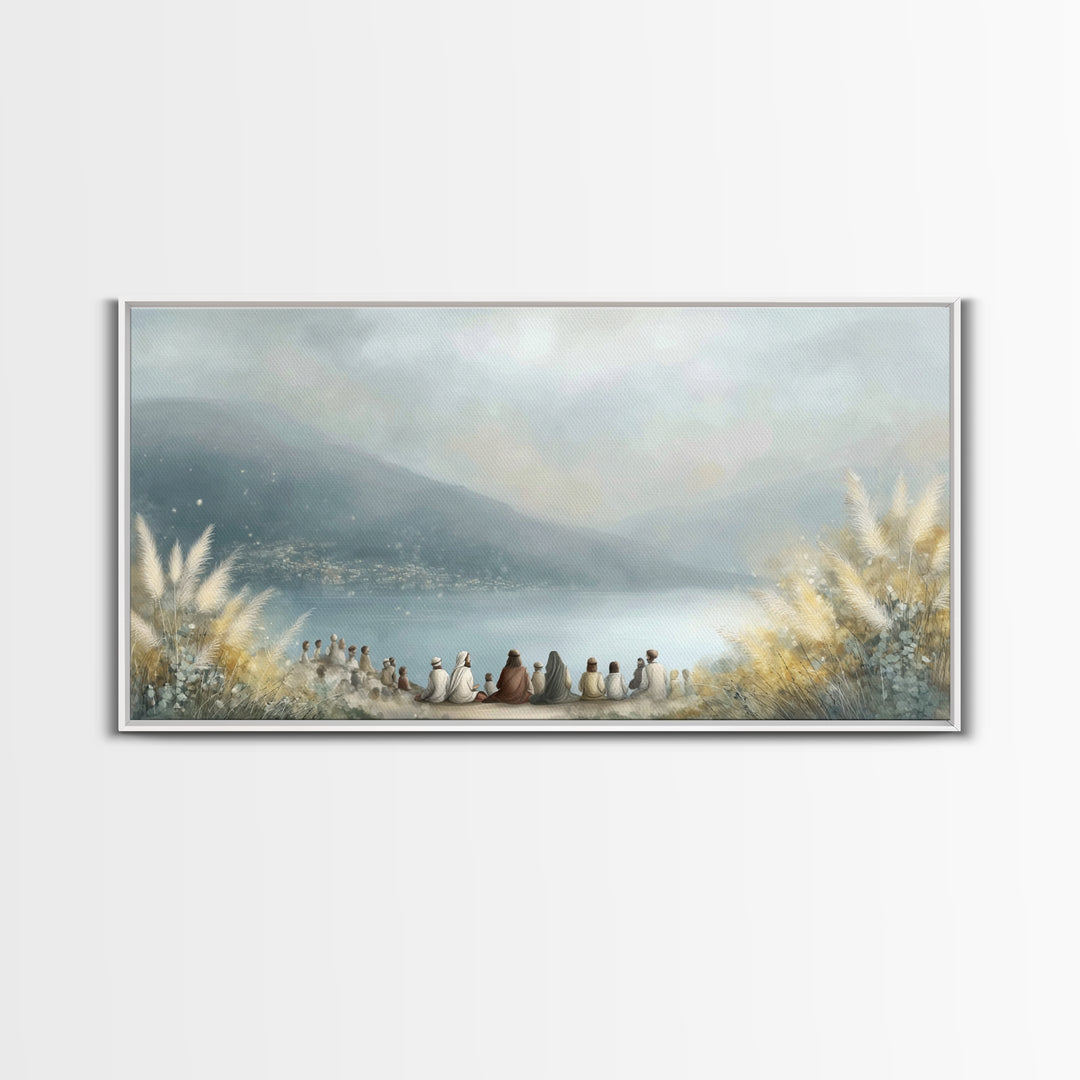Harbor Of Light – Framed Canvas Print – Christian Art Canvas – Christian Wall Art – Jesus Painting – Modern Christian Art – Christmas Art P