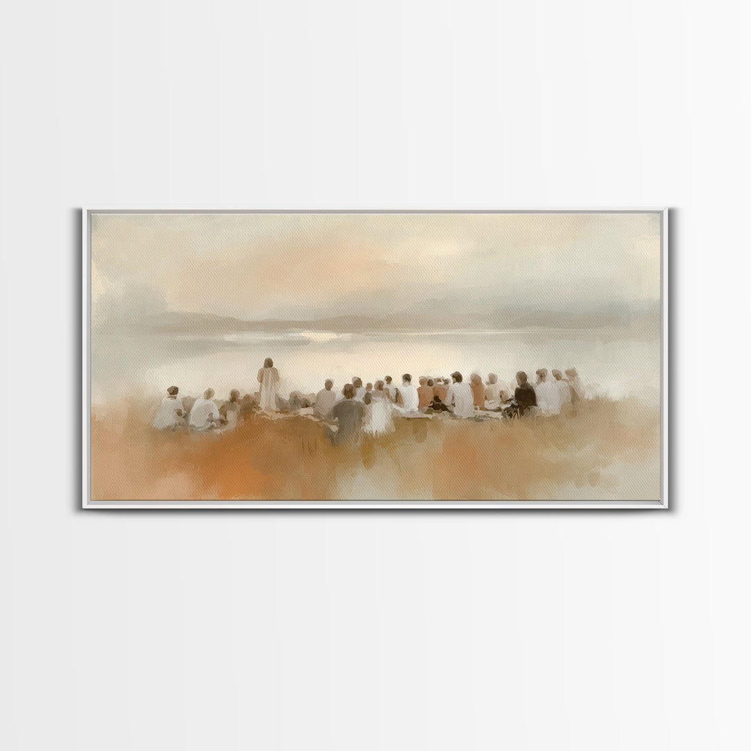 Fields Of Blessing – Framed Canvas Print – Christian Art Print – Christian Wall Art – Jesus Painting – Vintage Christian Art – Christian Ch