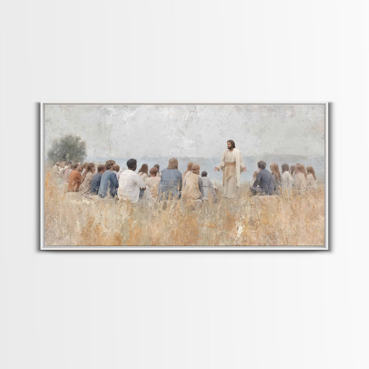 Quiet Revelation – Framed Canvas Print – Christian Art Canvas – Jesus Painting – Moody Christian Art – Christian Wall Art – Christian Chris
