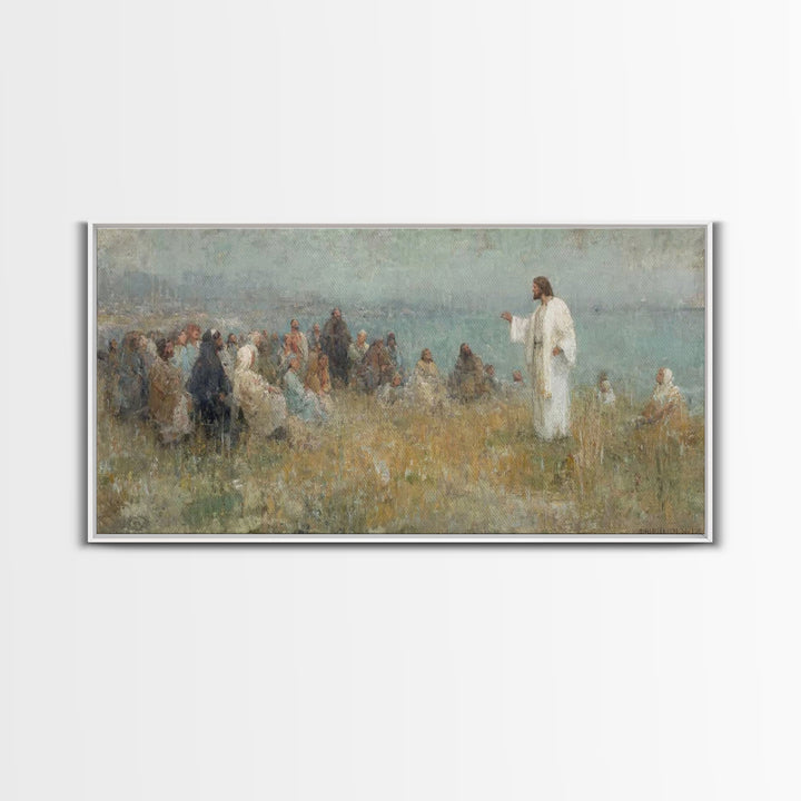 Horizon Of Grace – Framed Canvas Print – Christian Wall Art – Christian Art Work – Jesus Painting – Large Christian Art – Christian Christm