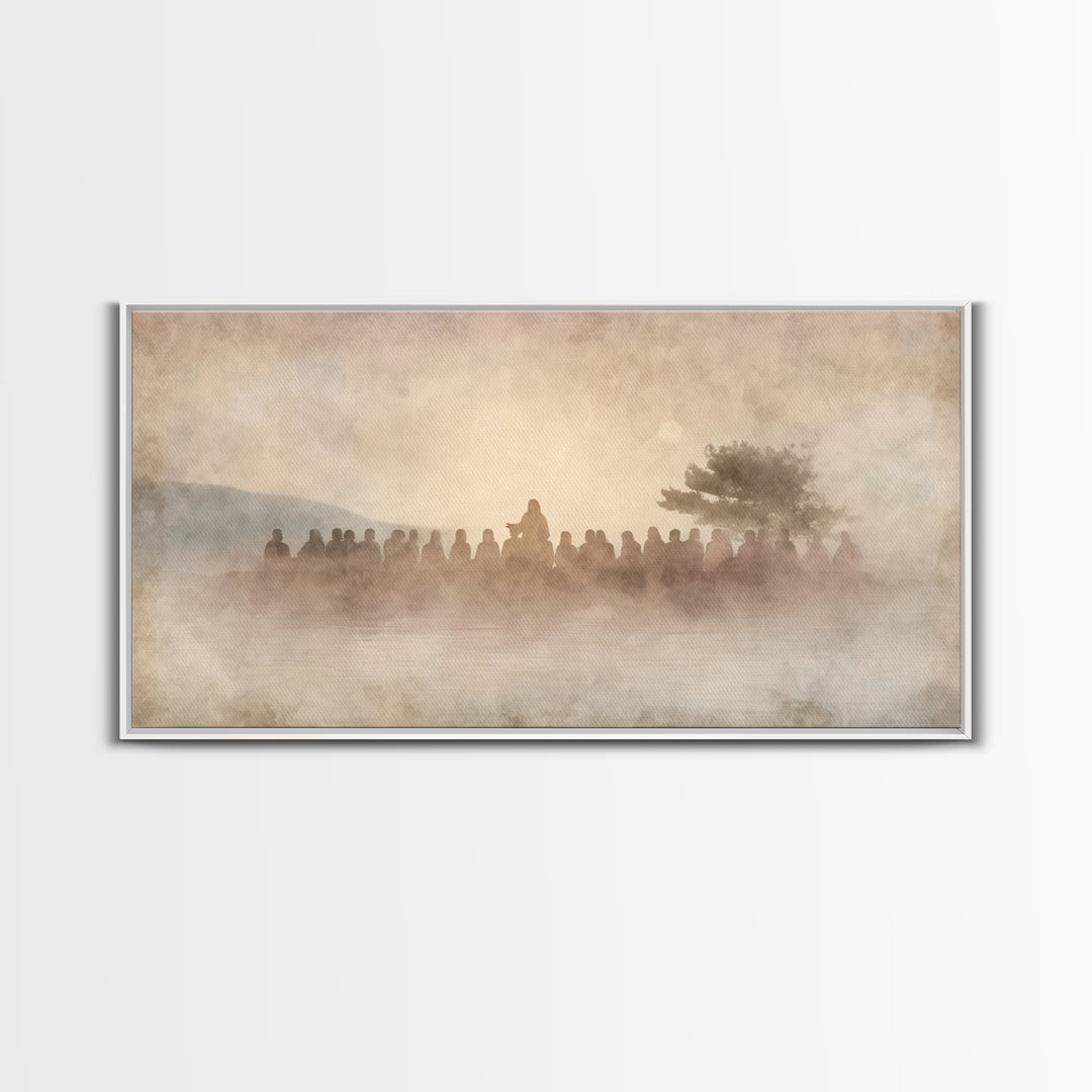Light Of Salvation – Framed Canvas Print – Christian Art Canvas – Vintage Christian Art – Christian Wall Art – Jesus Painting – Christmas A