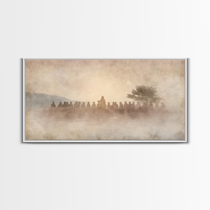 Light Of Salvation – Framed Canvas Print – Christian Art Canvas – Vintage Christian Art – Christian Wall Art – Jesus Painting – Christmas A