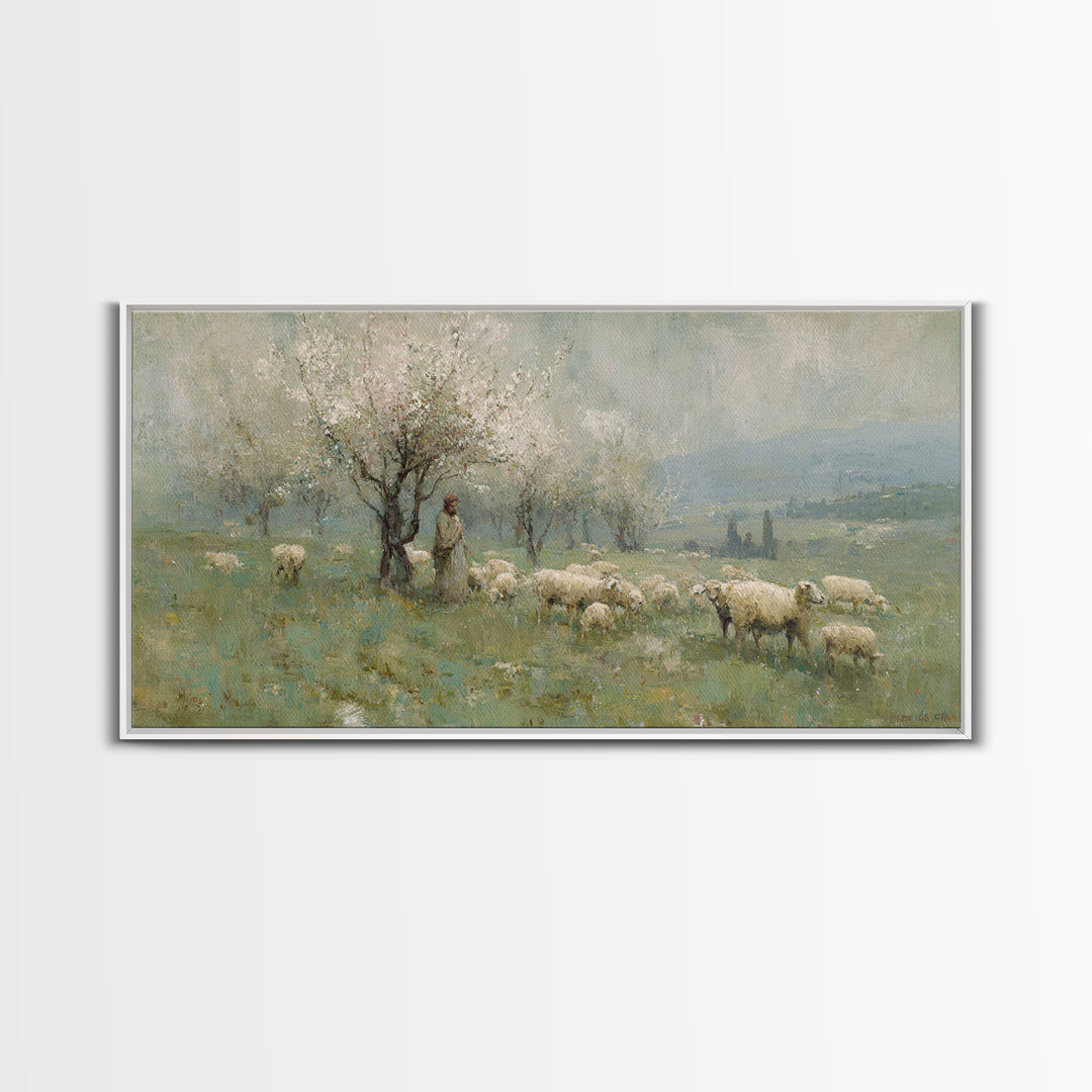 Valley Of Guidance – Framed Canvas Print – Christian Wall Art – Christian Art Canvas – Jesus Painting – Vintage Christian Art – Christian D