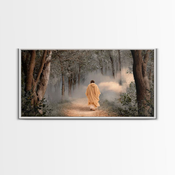 Walk Of Grace – Framed Canvas Print – Christian Wall Art – Christian Art Work – Jesus Painting – Modern Christian Art – Christian Decoratio