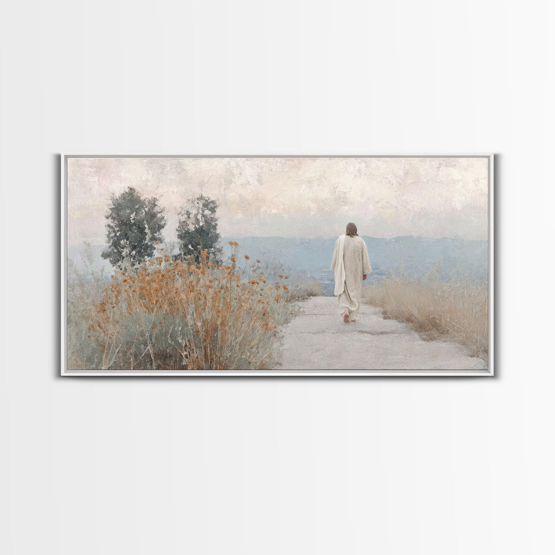 Horizon Of Peace | Framed Canvas Print | Christian Art Canvas | Jesus Painting | Christian Decor | Christmas Art