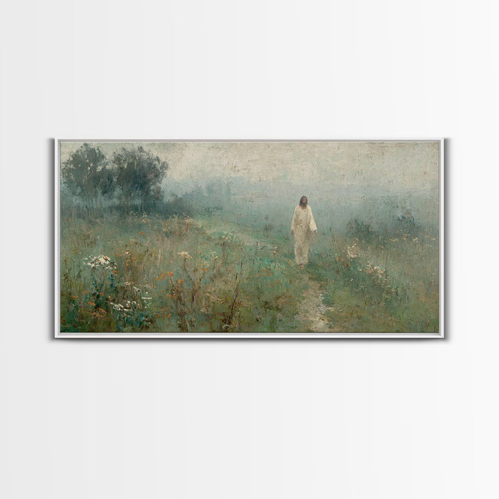 Autumn Shepherd Walk – Framed Canvas Print – Christian Art Canvas – Christian Painting – Christian Wall Art – Christian Gift