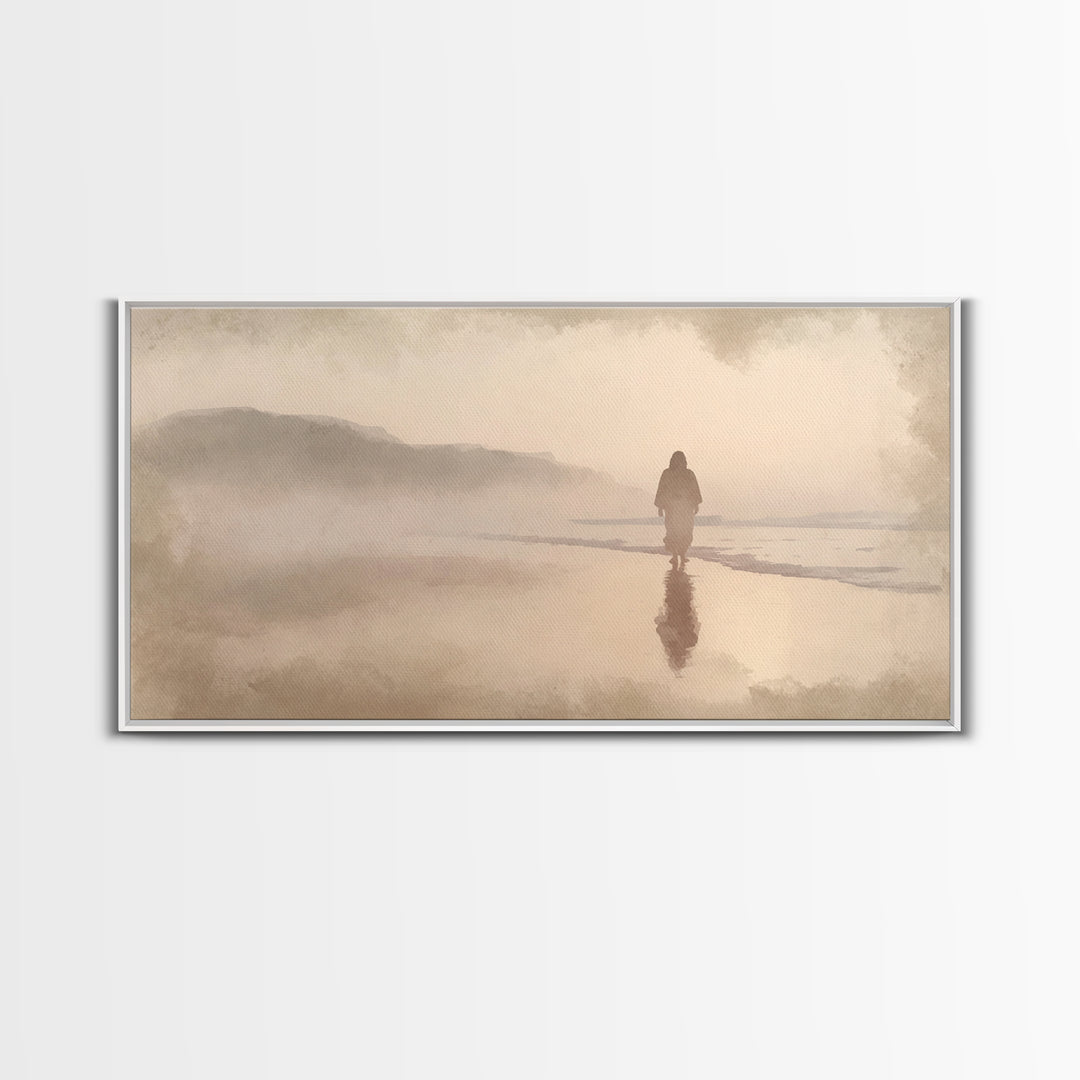 Calm Redeemer – Framed Canvas Print – Christian Art Canvas – Christian Wall Art – Jesus Painting – Christian Christmas Art – Moody Christia