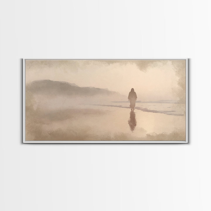 Calm Redeemer – Framed Canvas Print – Christian Art Canvas – Christian Wall Art – Jesus Painting – Christian Christmas Art – Moody Christia