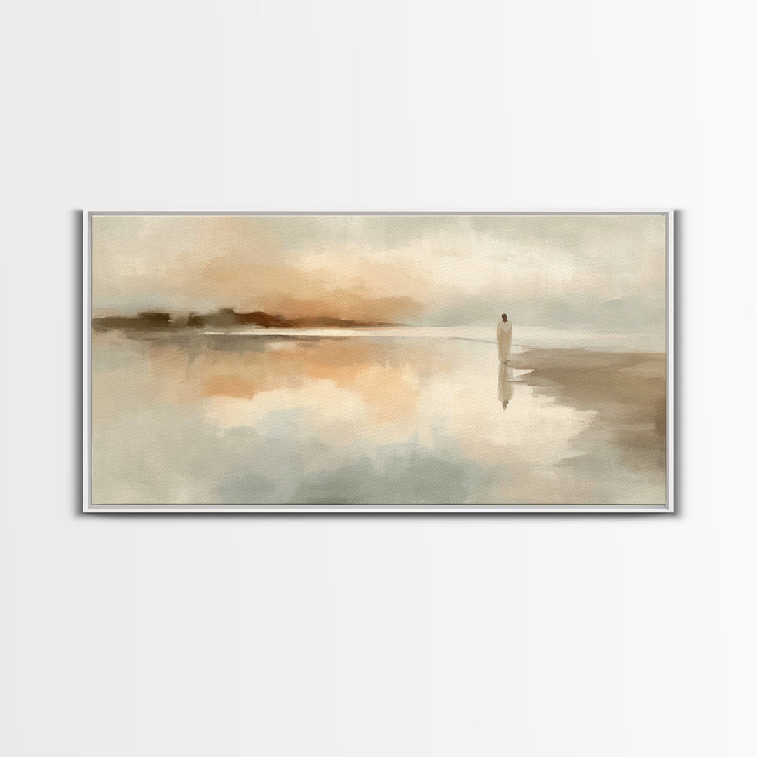 Misty Covenant – Framed Canvas Print – Christian Art – Jesus Painting – Christian Wall Art – Christian Art Canvas – Subtle Christian Art
