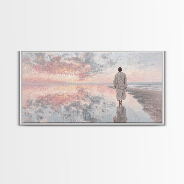 River Of Light – Framed Canvas Print – Christian Wall Art – Christian Art Canvas – Large Christian Art – Jesus Painting – Christmas Art