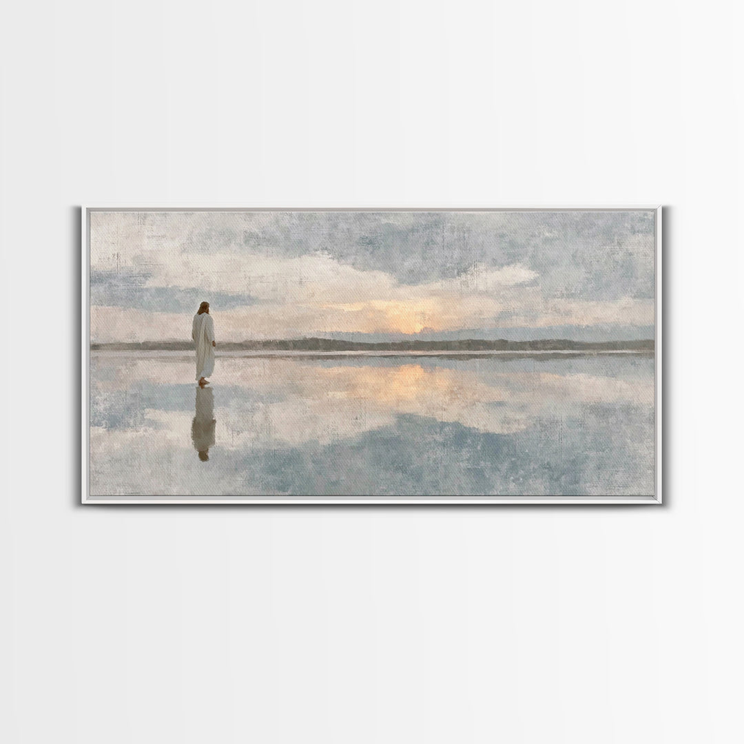 Evening Promise – Framed Canvas Print – Christian Art Canvas – Christian Painting – Jesus Painting – Christmas Art – Christian Wall Art