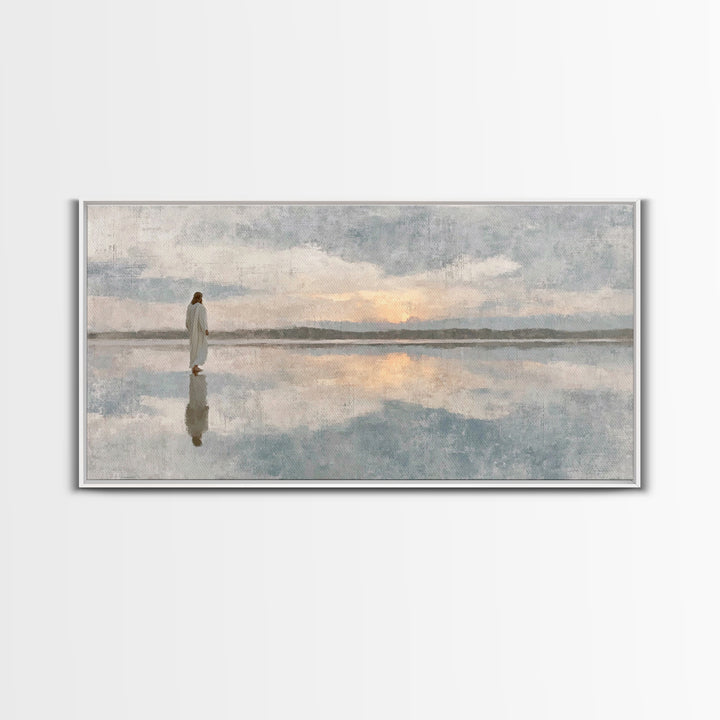 Evening Promise – Framed Canvas Print – Christian Art Canvas – Christian Painting – Jesus Painting – Christmas Art – Christian Wall Art
