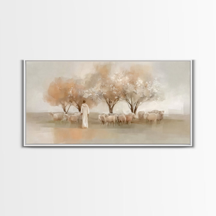 Pasture Bloom – Framed Canvas Print – Christian Wall Art – Christian Art Canvas – Christian Painting – Subtle Christian Paintings – Christi
