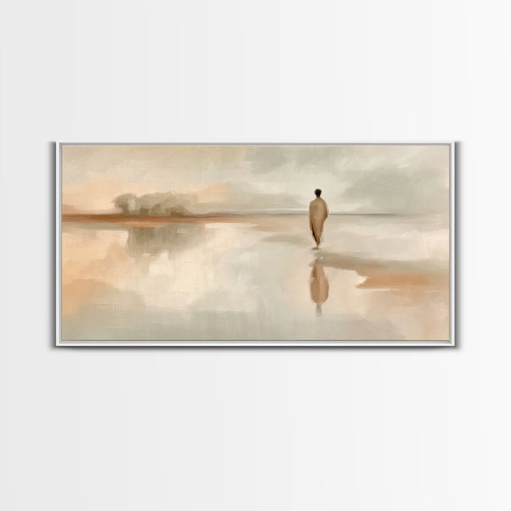 Gentle Spirit Trail | Framed Canvas Print | Christian Art Canvas | Christian Wall Art | Jesus Painting | Christian Gift Ideas | Christmas A