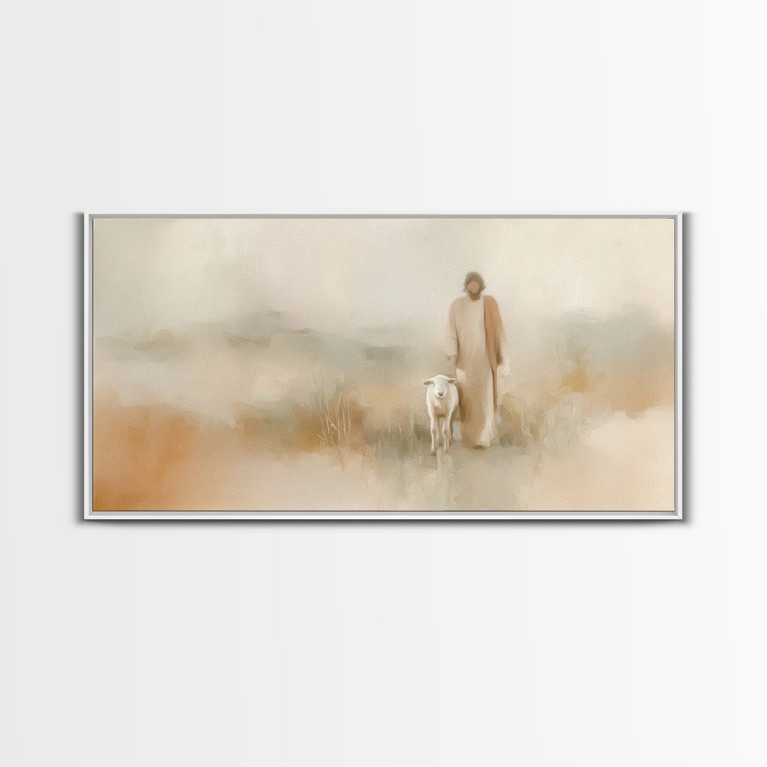 Morning Hope Walk – Framed Canvas Print – Christian Art Canvas – Jesus Christmas Art – Christian Paintings – Christian Wall Art – Grace