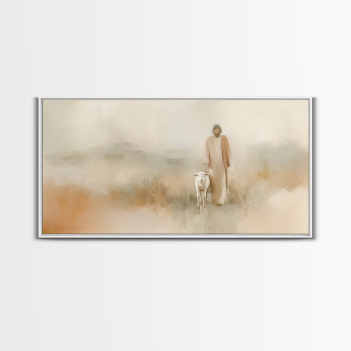 Morning Hope Walk – Framed Canvas Print – Christian Art Canvas – Jesus Christmas Art – Christian Paintings – Christian Wall Art – Grace