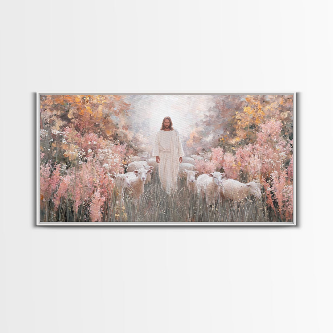 Garden Of Light – Framed Canvas Print – Christian Art Canvas – Christian Painting – Jesus Art Print – Christian Christmas Art – Christian D