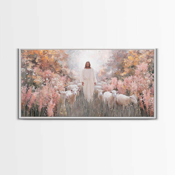 Garden Of Light – Framed Canvas Print – Christian Art Canvas – Christian Painting – Jesus Art Print – Christian Christmas Art – Christian D
