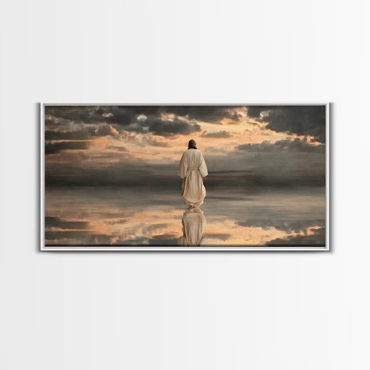 Desert Light – Framed Canvas Print – Christian Wall Art – Jesus Painting – Christian Art Canvas – Christmas Art – Holiday Art – Art