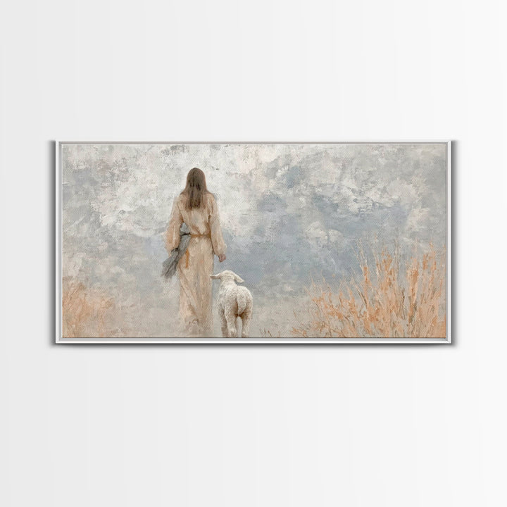 Shepherd's Road | Framed Canvas Print | Christian Art | Jesus Canvas Art | Christmas Wall Art | Christian Painting | Holiday Art