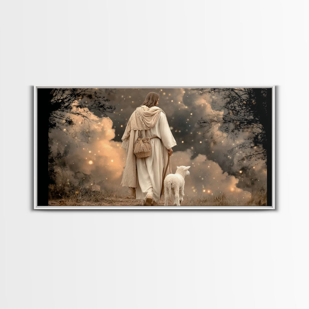 Starfield Journey, Framed Canvas Print, Christian Wall Art, Jesus Painting, Christian Art Canvas, Christmas Art Prints, Christian Gift Idea