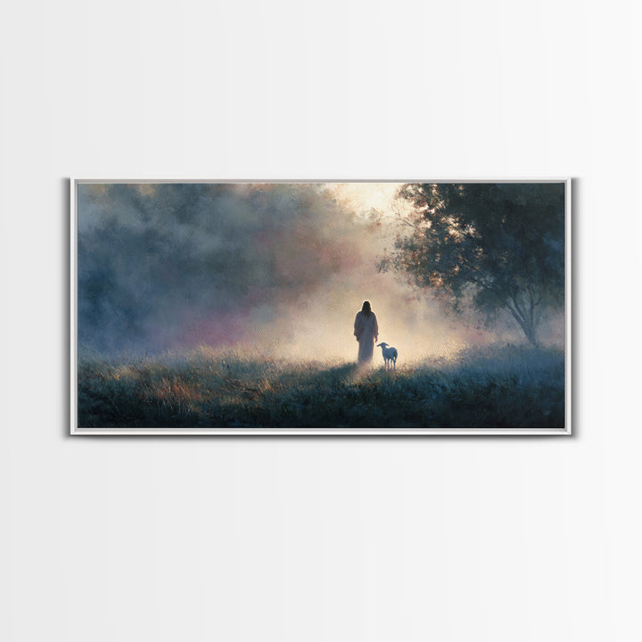 Dawn Of Grace | Framed Canvas Print | Christian Art | Christian Wall Art | Jesus Painting | Christian Christmas Art | Christian Canvas Art